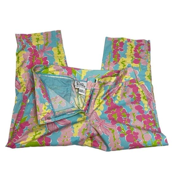 Lilly Pulitzer vintage snappy dragonfly crop pants size 10 - Picture 6 of 12